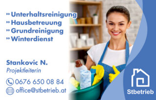 Flyer mit dem Reinigungsangebot des ST Betriebs