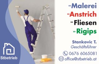 Flyer mit dem Malerangebot des ST Betriebs